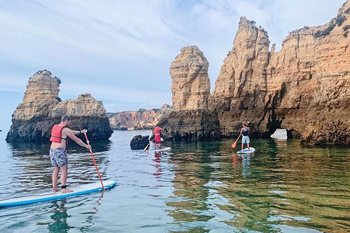 A sunrise paddleboard tour on the dramatic Algarve coast