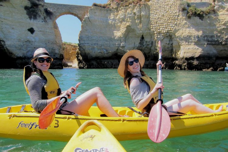 Happy guests making memories for life on a fun kayak tour