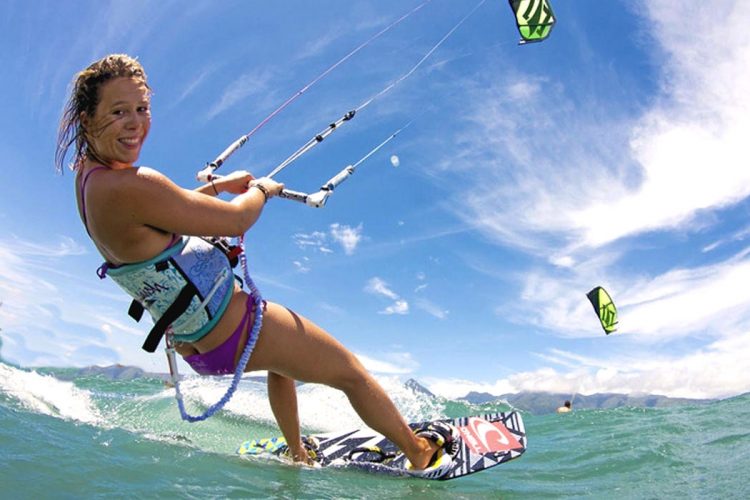 The excitement of the kitesurfing experience is plain to see