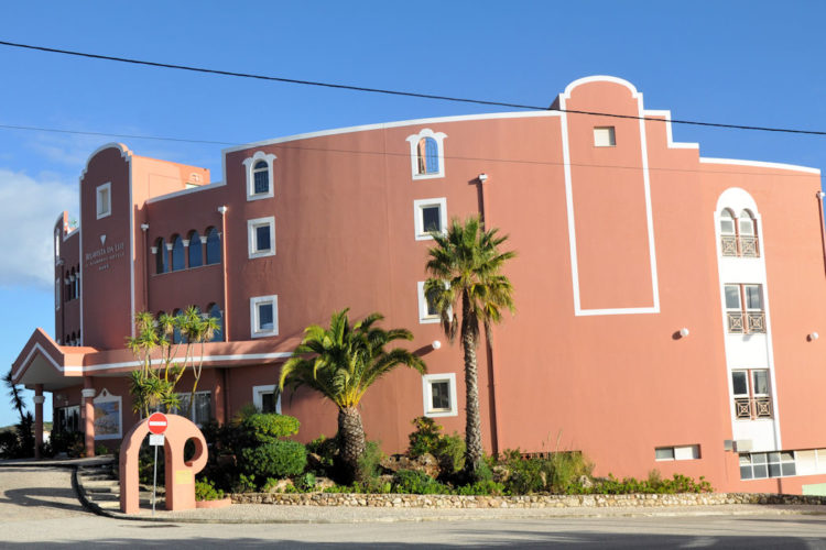 The pinkish facade of the Belavista da Luz is easy to spot and is located just a short stroll down the hill to town