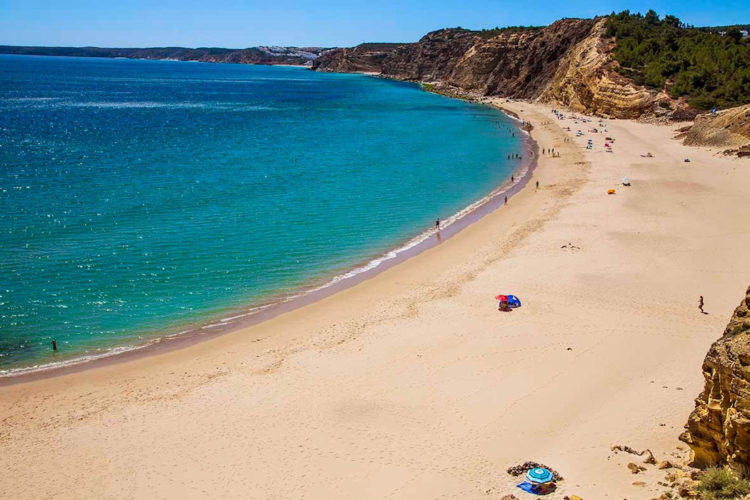Cabanas Velhas offers simplicity within its wide arched bay. This must be one of the prettiest beaches in the Algarve