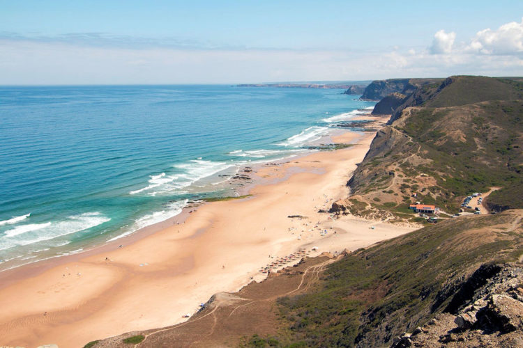 The viewpoint of Cordoama highlights the extreme length and wild beauty of this west coast surf beach