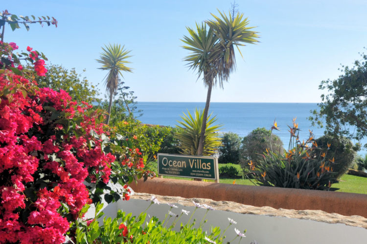 The view from the two bedroom villas is panoramic and provides incredible sea views down through the private gardens